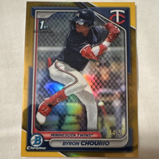 Topps 2024 Bowman Sapphire Chrome Prospects Byron Chourio Gold /50 RC #BCP-129