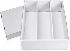 1 Pack Trading Card Storage Box, 2400 Count Cardboard Card Boxes with Dividers f