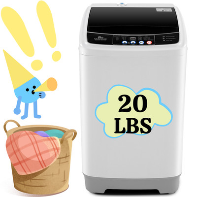 20Lbs Portable Washer Machine w/ Drain Pump 2.8 Cu.ft Washing Machine for Home_