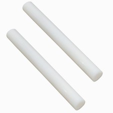 2 PCS HDPE High Density Polyethylene Round Rod White 1x13 Inch DIY