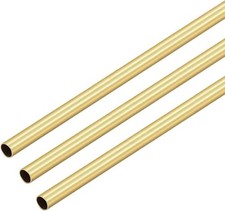 Brass Round Tube, 4mm OD 0.2mm Wall Thickness 300mm Length Metal Seamless Straig