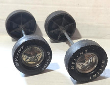 VINTAGE LOT OEM 4 NYLINT TRUCK TIRES WHEELS w /AXLES 2 -1/8" Dia.