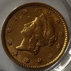 1853 $1 LIBERTY HEAD ONE DOLLAR GOLD COIN Type 1 Philadelphia