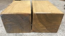 4 X 4 X 8 PA Ash Turning Wood Vase Blanks Sealed With Wax Qty 2