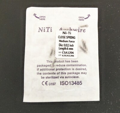 20 Ressorts De Fermeture Ni-Ti Pour Orthodontie - 2 Paquets - Alliage Nickel Titane - Usage Dentaire/laboratoire