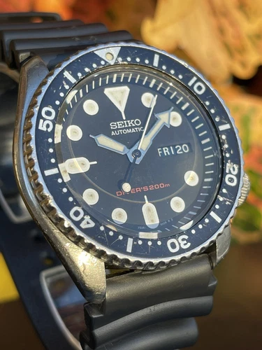 Auth. Seiko SKX007 Scuba Divers 200M 7S26-0020 23J Automatic Dive Watch Running