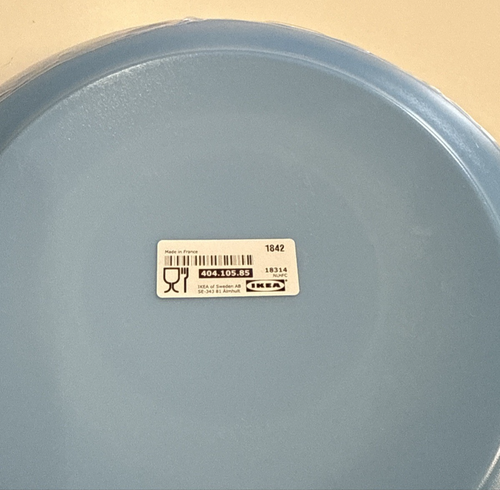 Lot of 4 IKEA Besegra Light Blue Dessert Plates Dinnerware Tableware NEW - Picture 10 of 14