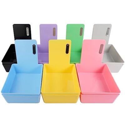 14 Pack Dental Working Lab Pan, Dental Lab Work Case, Medium Plastic Pans 
