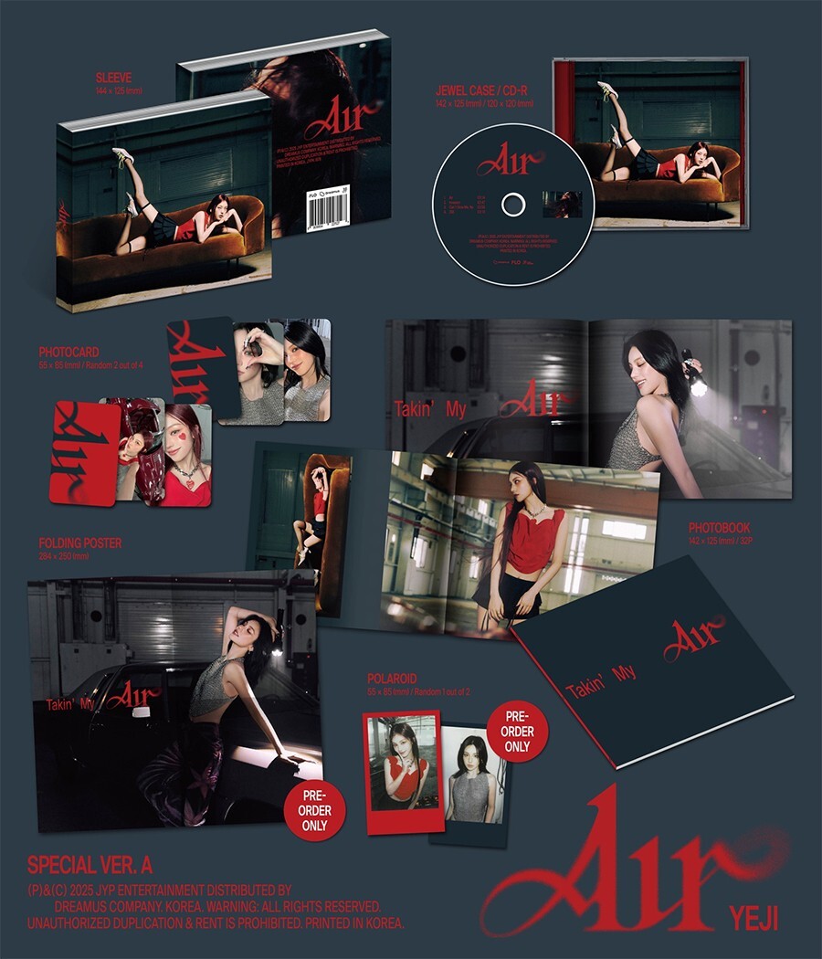 ITZY イェジ Air アメリカ限定サイン入りポストカード Amazon.co.jp: イェジ YEJI Air [Photobook Ver.] アルバム+予約