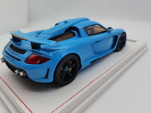 1/18 Ivy Models Porsche Gemballa Mirage GT in Baby Blue on Leather base - Picture 5 of 6