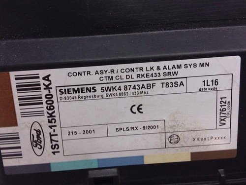 Ford Mondeo Mk III 2003 Komfortmodul 1S7T15K600KA 20368714