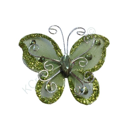 12Pcs 2" Organza Butterflies Craft Wedding Party Decoration U-Pick From 16 Color - Picture 9 of 17