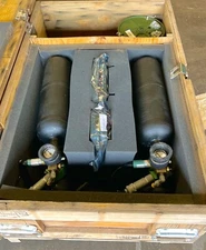 2 x PNEUMATIC TELESCOPING AIR CYLINDER RAM SYSTEM KIT COMPLETE