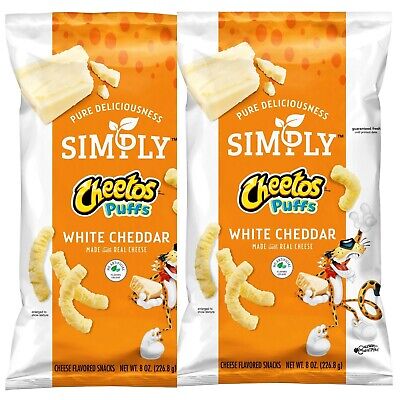 Simply Cheetos Puffs Cheese Flavored Snacks, White Cheddar, 8 Oz