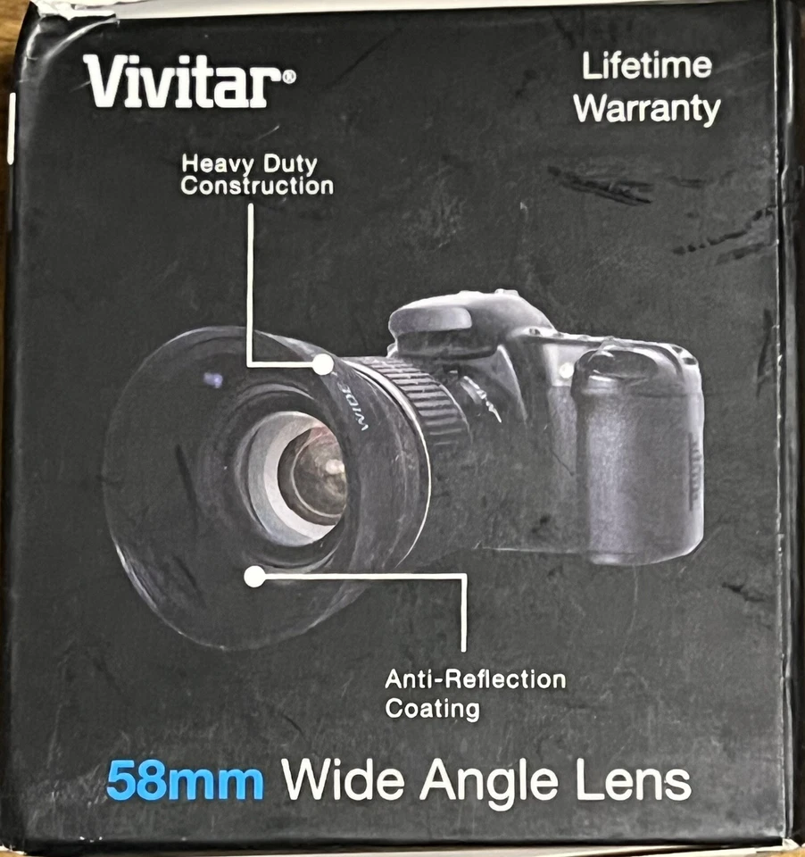 Lente Vivitar .43x grande angular .58mm - VIV-58W - Inclui bolsa de transporte e tampas - Imagem 3 de 4