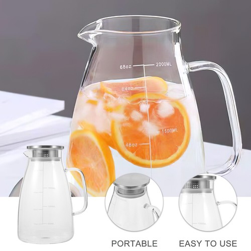 Large Capacity Cold Water Jug Pitcher with Lid Drinking Glass Travel - Picture 9 of 12