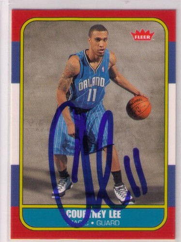 Courtney Lee 08-09 Fleer RC signed Autogrammkarte Orlando / Dallas Mavericks