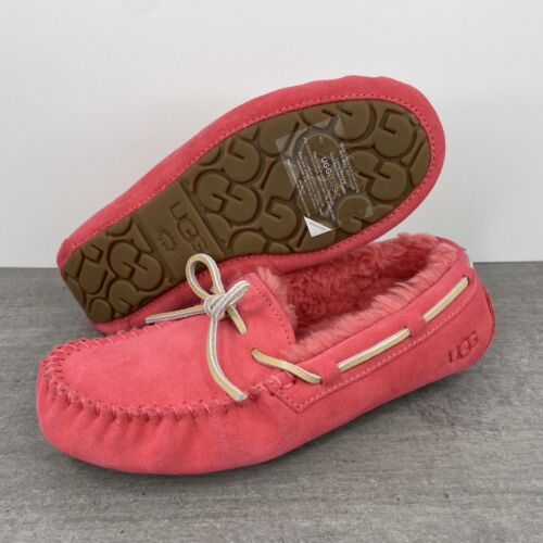 UGG Dakota Wool Lined Slippers/Moccasins -Pink- 1107949 Women's Size 6 - Picture 1 of 13