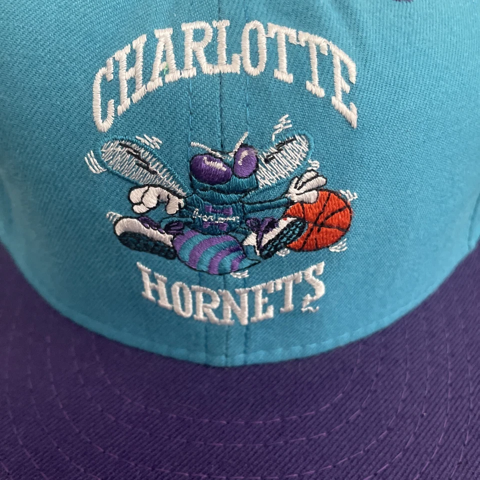 DE COLECCIÓN 1990 CHARLOTTE HORNETS 100% LANA EE. UU. AJUSTADO Gorra 5 piezas Paquete de bonificación Foto 4 de 4