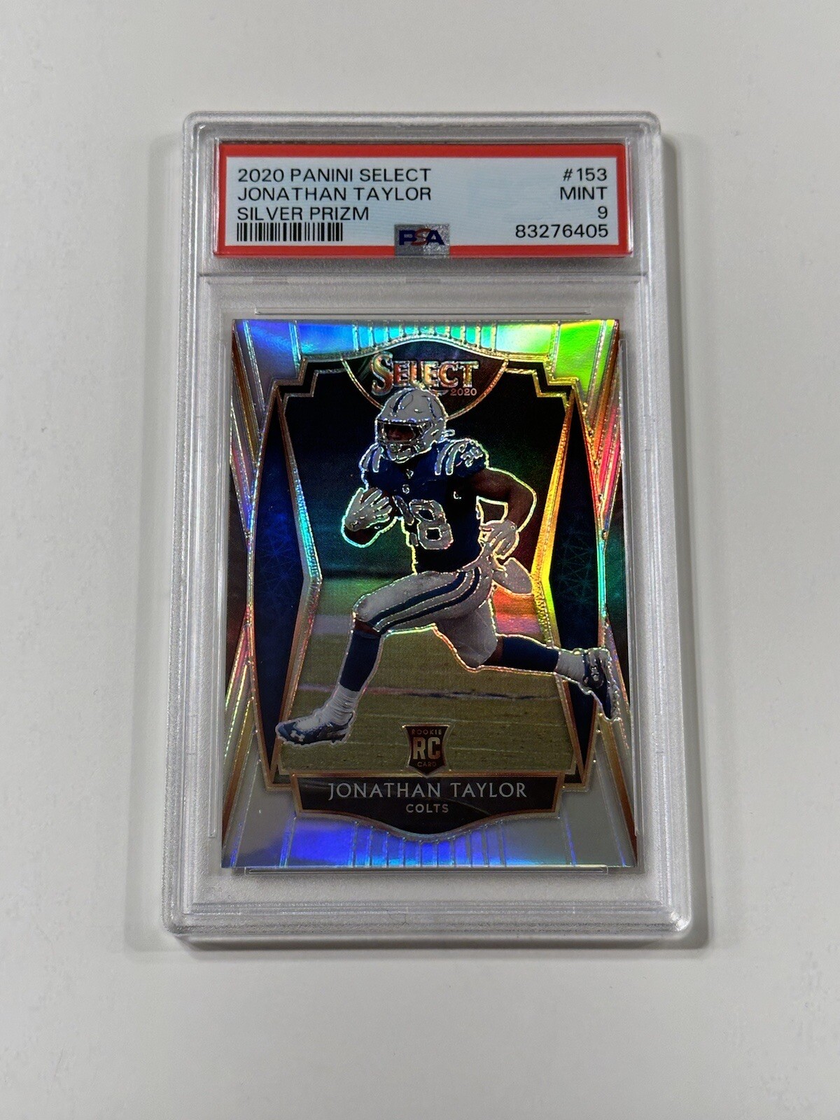 2020 Jonathan Taylor #53 Select Silver Prizm PSA 9 Rookie