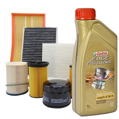 Kit Tagliando CASTROL EDGE LL03 5W30 5LT 4 FILTRI VARI VW PASSAT