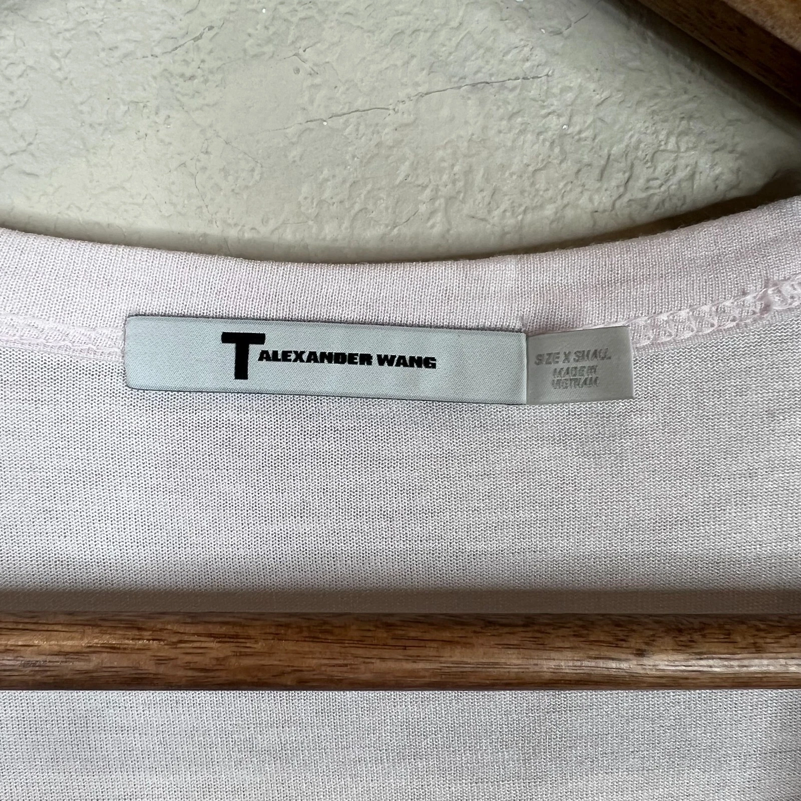 T shirt donna T By Alexander Wang classica con tasca taglia XS lilla manica corta morbida