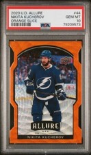 2020 Upper Deck Allure 44 Nikita Kucherov Orange Slice PSA 10 Gem Mint