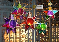 Moroccan Style Star Hanging Glass Lantern (tealight Holder) - Home & Garden... Moroccan Style Star Hanging Glass Lantern (tealight Holder) - Home & Garden...