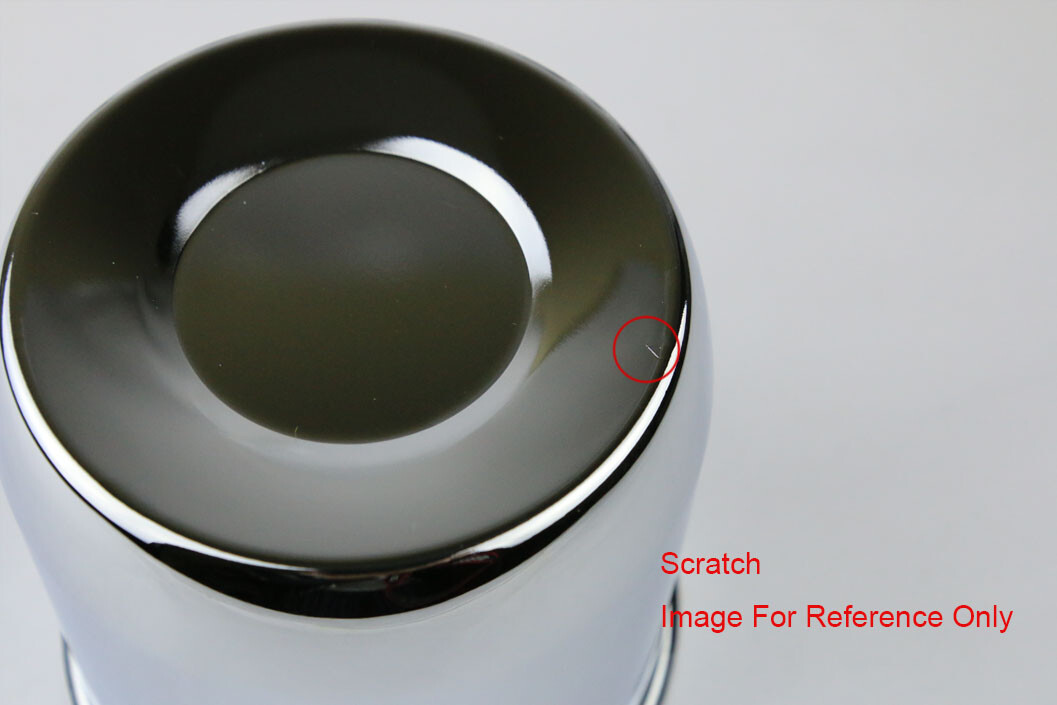 4 Short Steel Chrome Center Caps - 5.12" Bore For 8-Lug Trailer Rims, Install From Rear, RC140