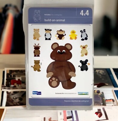 QuicKutz Lifestyle Crafts 4x4 Die Rare Build-a-Animal By Scrapyland Retired