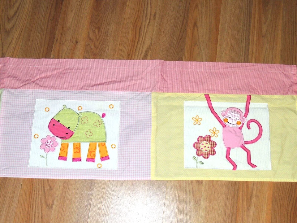 CENEFA SAFARI JUNGLA ROSA CORDEROS E HIEDRA LEÓN ELEFANTE MONO HIPOPÓTAMO AMARILLO 68x14 Foto 4 de 4