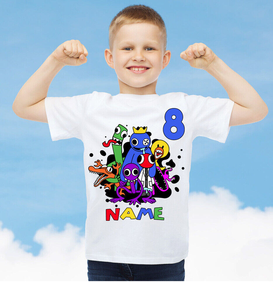 ROBLOX THEME GIRLS PERSONALISED BIRTHDAY T-SHIRT ANY NAME,NUMBER, FONT  COLOUR