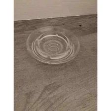 Sheraton Hotel 5" Round 4 Rest Clear Double Rim Glass Ashtray Vintage 70's