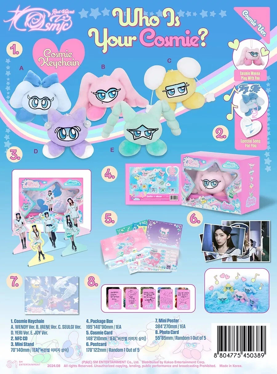 RED VELVET [COSMIC] Album COSMIE Ver./ NFC CD+Key Chain+Stand+3