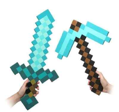 Minecraft Schwert Spitzhacke Waffen Modell Figures Spielzeug My World DE