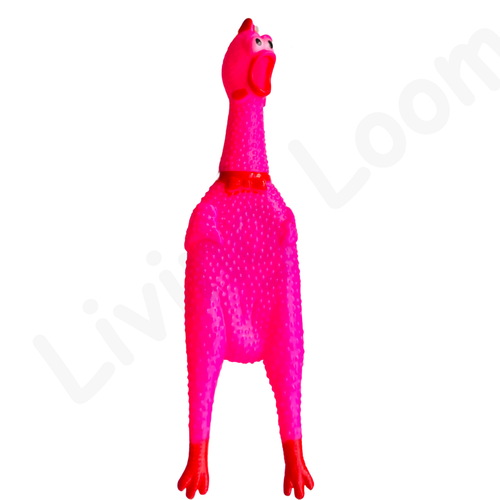 Squeaky Rubber Chicken Dog Toy Puppy Play Chew Bite Fetch Toys Gift UK - Picture 19 of 21