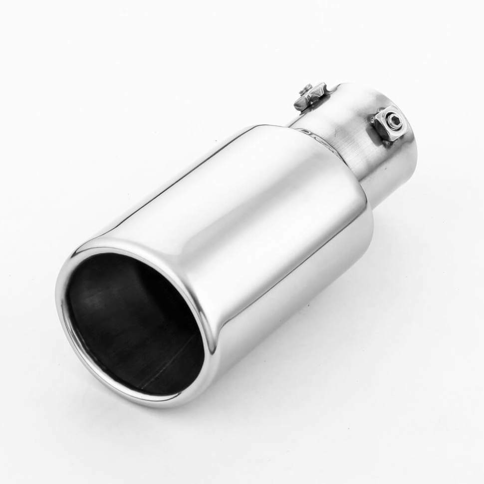 Exhaust Tips 4 Inch Inlet Stainless Steel Exhaust Tip - 4x3.15" Oval Outlet, 2.5" Inlet, Slant Cut Rolled Edge 3 To 5 In Exhaust Tip - Foto 3