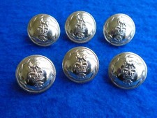 6 X ERII GLOUCESTERSHIRE REGIMENT 26MM ANODISED GOLD BUTTONS, FIRMIN LONDON