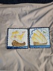 Vintage Hand Made, Hand Painted Tiles