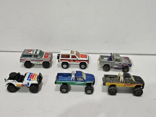 Vintage Matchbox 4x4 Trucks Lot Of 6 Bronco Blazer Flareside