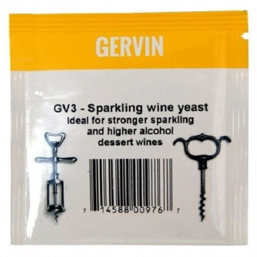 Gervin Spartkling Wine Yeast GV3 Home Brew Sparkling Wine Making 5g