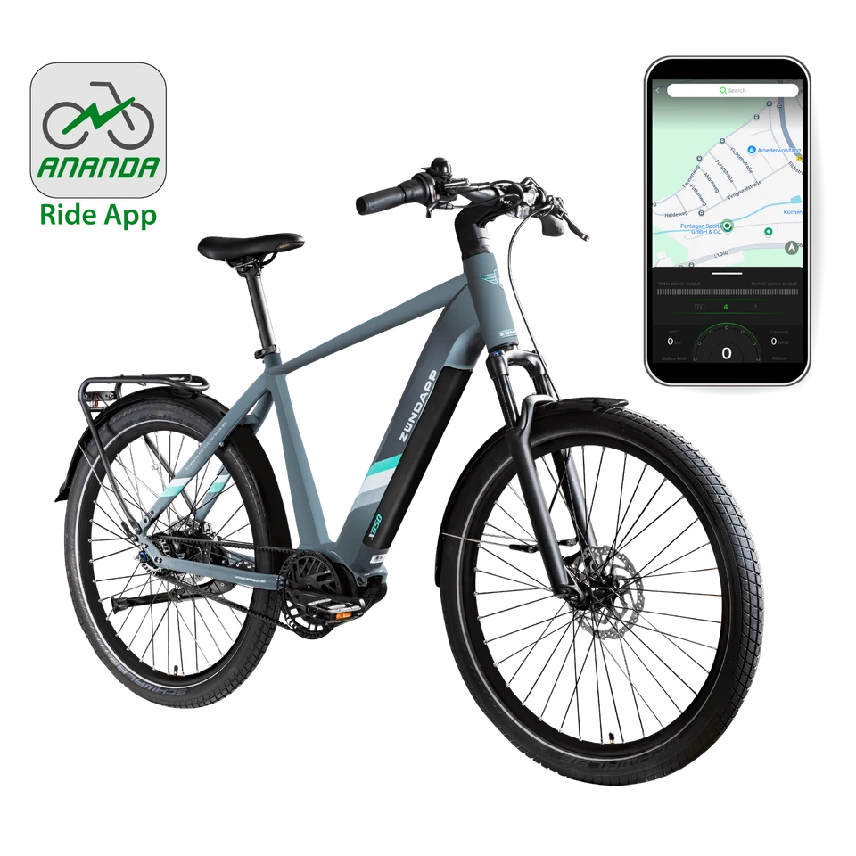 Zündapp X850 28" Trekking City E Bike 15Ah Ananda Motor 522Wh grau 53cm B Ware - Bild 2 von 4