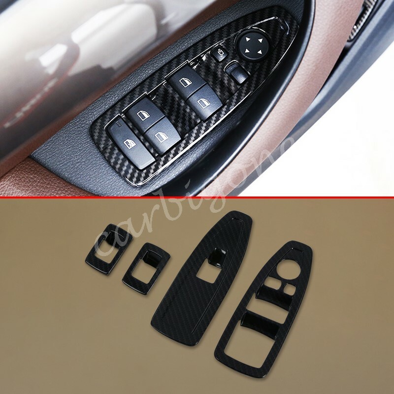 Carbon Fiber Window Switch Cover Moulding Trims For BMW X2 2018-2021 Accessories