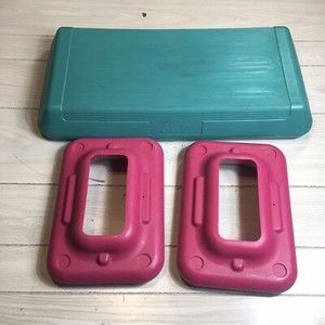 The Step Original Aerobic Stepper Nonslip Platform w/2 Purple Risers & Green