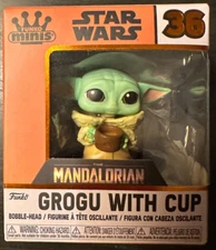 Star Wars The Mandalorian Grogu the Child with Cup Funko Mini #36 SHIPS fast