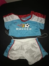 Build-A-Bear Workshop Red White Blue Soccer Uniform Outfit Bear Clothing Used