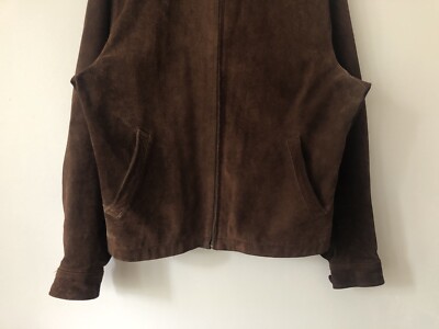 ジャケット・アウター 90s- intermezzo fake suede blouson VTG 90s Y2K Gap Suede Leather Bomber Zip Up Jacket Brown