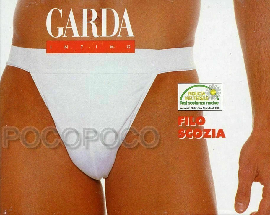 Tanga da uomo con elastico esterno in 100% cotone filo di scozia slip Garda 0950 - Immagine 4 di 4