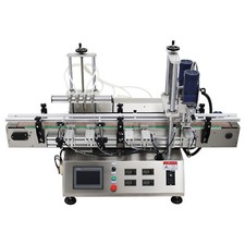 5-1000ML Desktop 4-head Magnetic Pump Filling Capping Machine W/Conveyor Belt