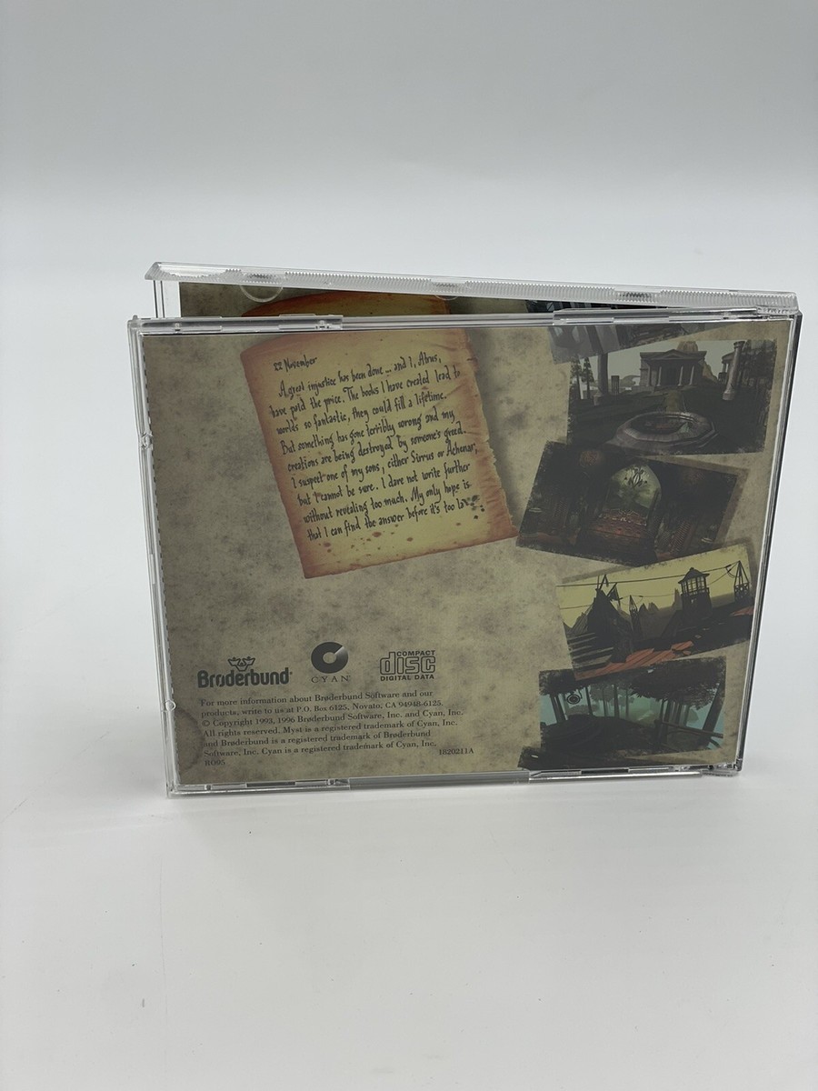 MYST (PC CD, Windows, 1993) Vintage - Big Box - Brøderbund - Good